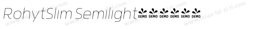 RohytSlim Semilight字体转换